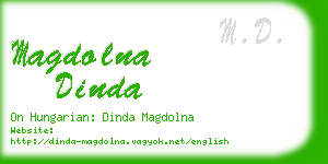 magdolna dinda business card